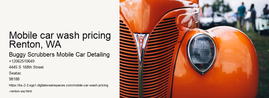 mobile car wash price Renton, WA